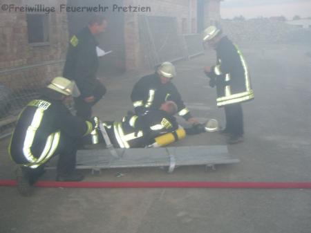 Werkstattbrand Firma Gruenning Einsatzuebung 28