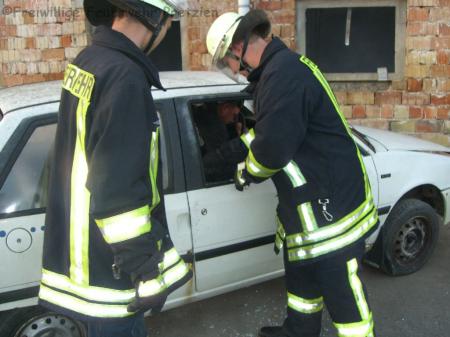 Werkstattbrand Firma Gruenning Einsatzuebung 7